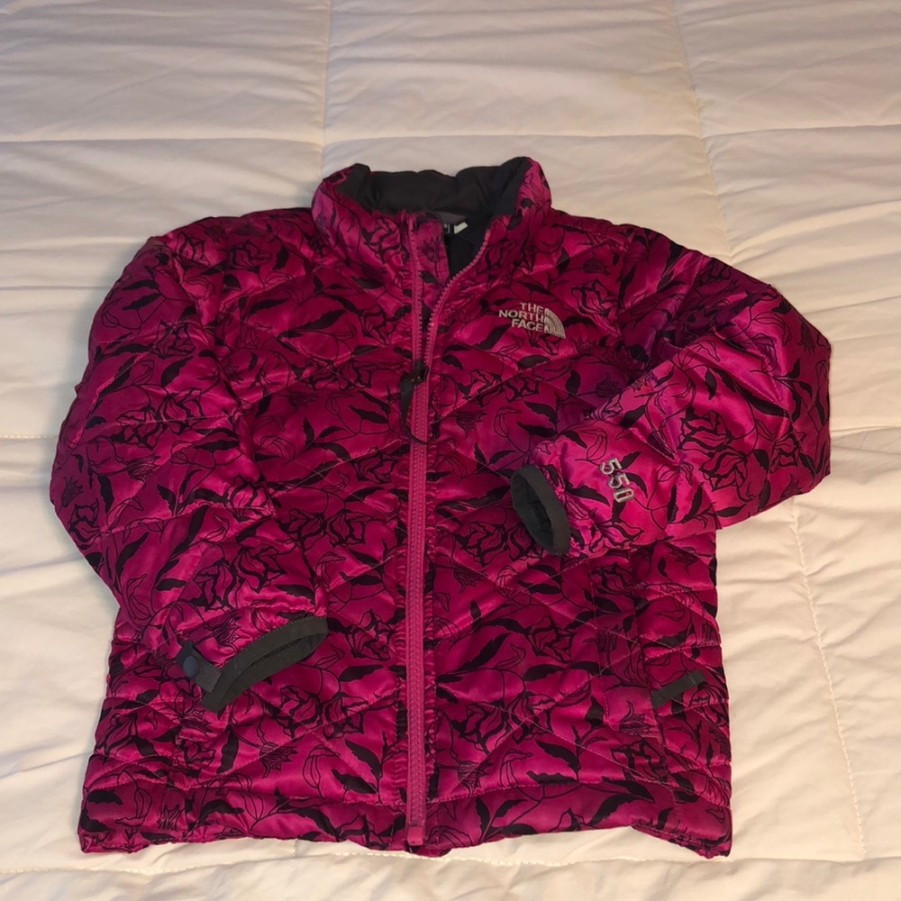 Girls North Face 550 Floral Puffer